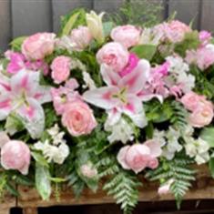 Pink Casket Spray