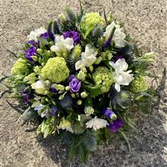 Purple, Lime &amp; White Posy Pad