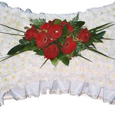 Massed Pillow with Ribbon edge