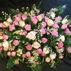 Pink Rose Casket Spray