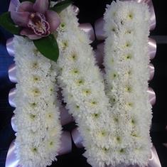 Letter with a single flower in each letter select your letters