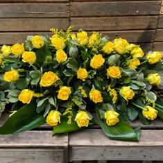 Yellow Rose Casket spray 