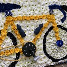 Bike On Floral Background