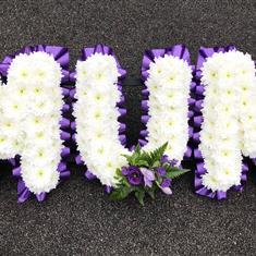 Dark Purple &amp; White 