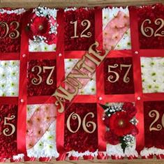 Bingo Board Red and white