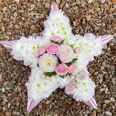 Star Small Pink and White
