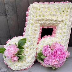 Musical Note Pink and White
