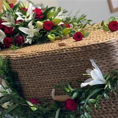 Dressed Casket spray Roses and Lily