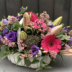 Basket Pink and Purple Vibrant Trug