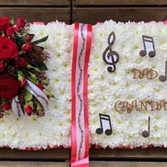 Open Book Red and white With Musical notes