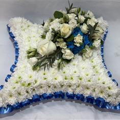 Blue and Cream Cushion 