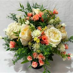 Peach and Coral Grave Pot 