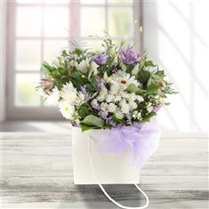 Lilac and White Gift Bag