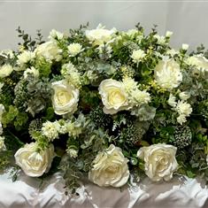 White Rose Rental Casket spray