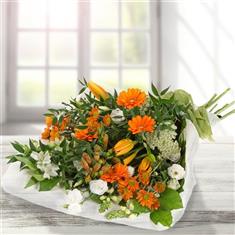 Orange &amp; White Traditional Bouquet!
