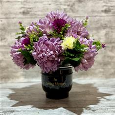 Lilac and Purple In Loving Memory Pot
