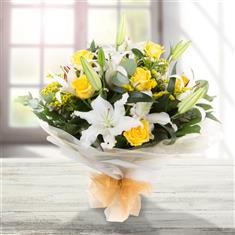 White Lily &amp; Yellow Roses 