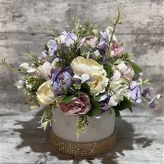 Unicorn colour Hat Box Artificial flowers