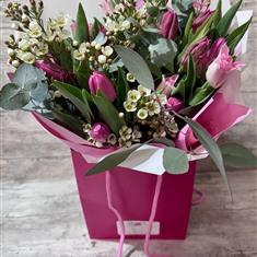 Tulip and Wax flower 