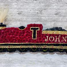 Steam Train in Burgundy