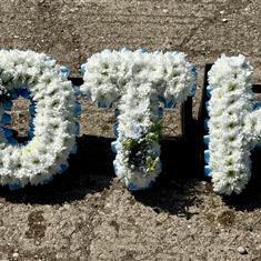 Brother with a light blue ribbon