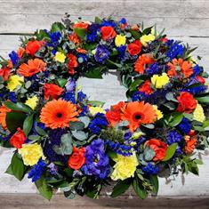Bright Funeral Wreath 