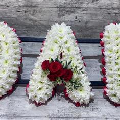 Dad lettering with Red ribbon