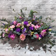 Vintage Blush Basket arrangement 