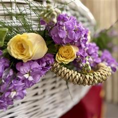 Casket Garland Lilac &amp; Lemon