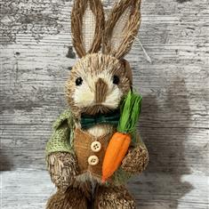 Rustic Straw Easter boy Bunny