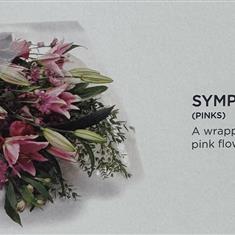 Sympathy bouquet pinks