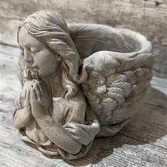 Angel Planter 19x17x14 cm Grey Stone