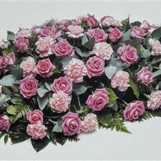 Rose and carnation coffin spray
