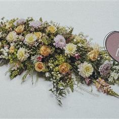 Elegant natural coffin spray