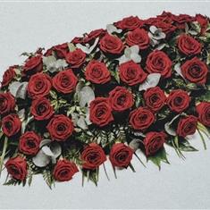 All rose coffin spray