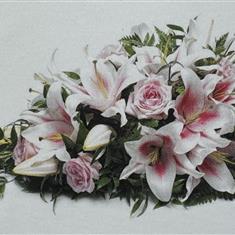 Rose and lily tear drop spray