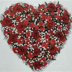 Carnations and rose heart 